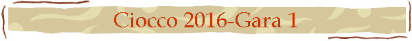 Ciocco 2016-Gara 1