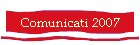 Comunicati 2007